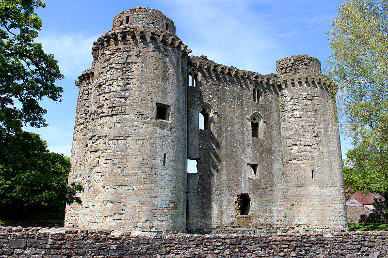 图片Nunney城堡废墟，靠近Frome, Somerset, England, UK